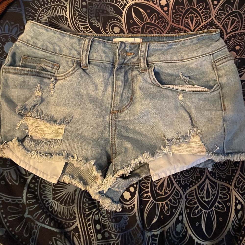 👖💙VS PINK Denim/ Jean Cut-Off Shorts Light Blue💙👖